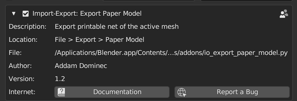 Adding a Blender add-on